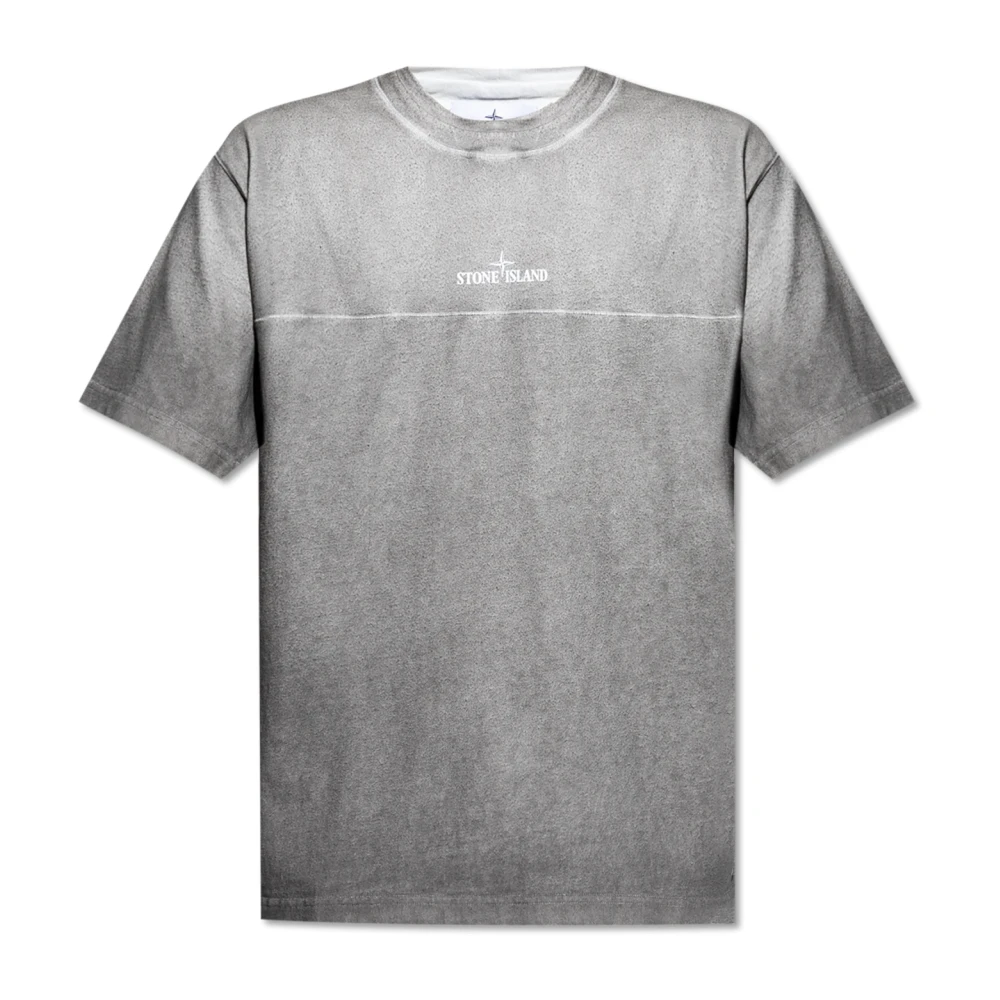 Stone Island T-shirt met logo Gray Heren