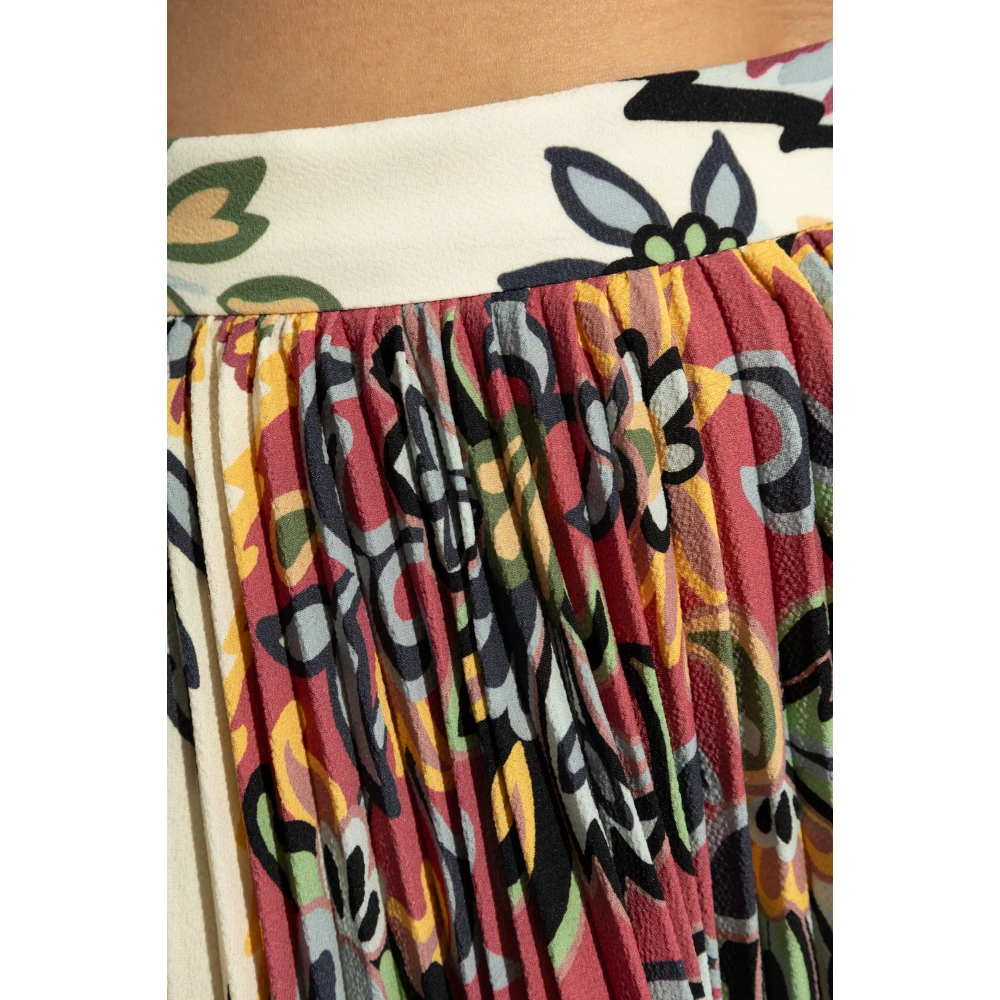 ETRO Geplooide rok met bloemenmotief Multicolor Dames