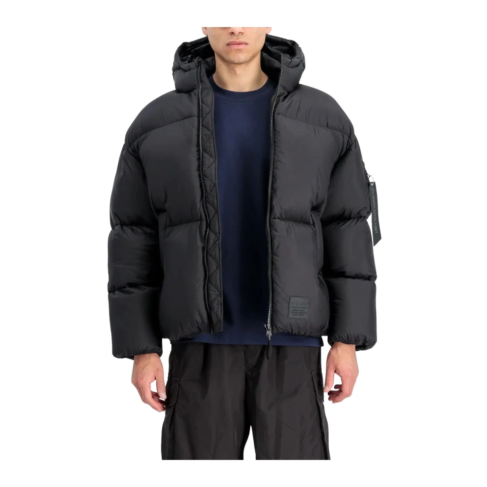 Alpha Industries Uomo Nero Giacca Cloud Puffer Bomber Xl - Immagine 3