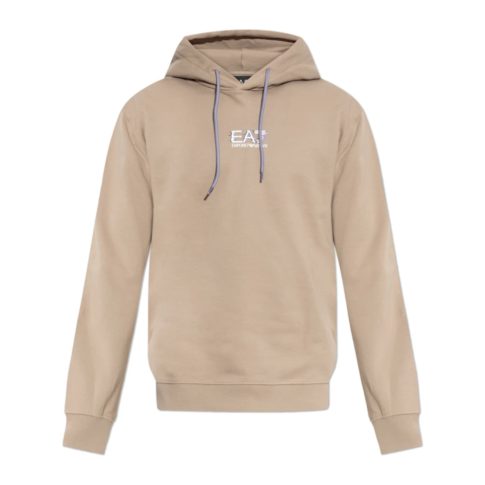 Emporio Armani Ea7 Herren Beige Sweatshirts & Hoodies, Mgröße: