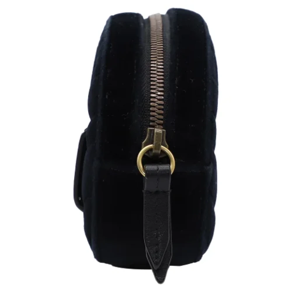 Gucci Vintage Pre-owned Velvet crossbody-bags Black Dames