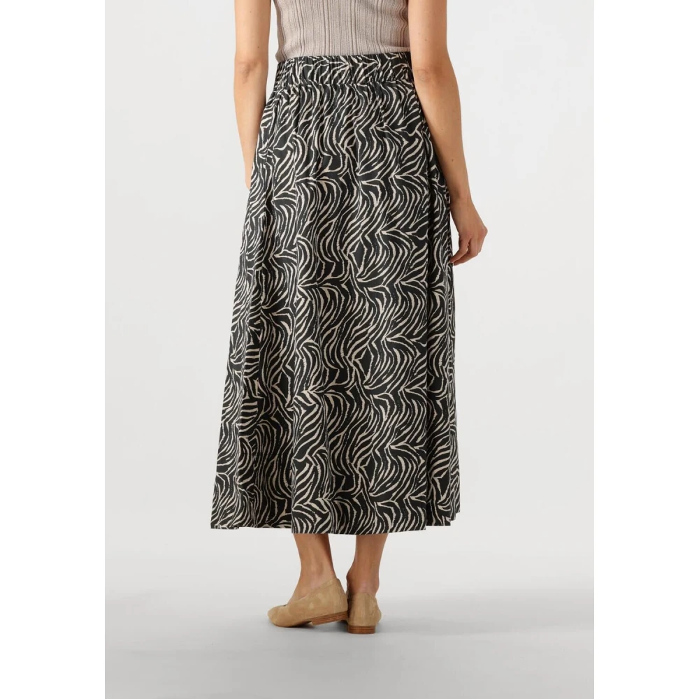 NEO NOIR Zebra Lange Rok Yara Elegant Stijl Black Dames
