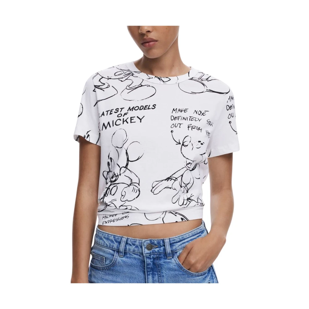 Desigual Vrouw Wit T-Shirt Met Korte Mouwen