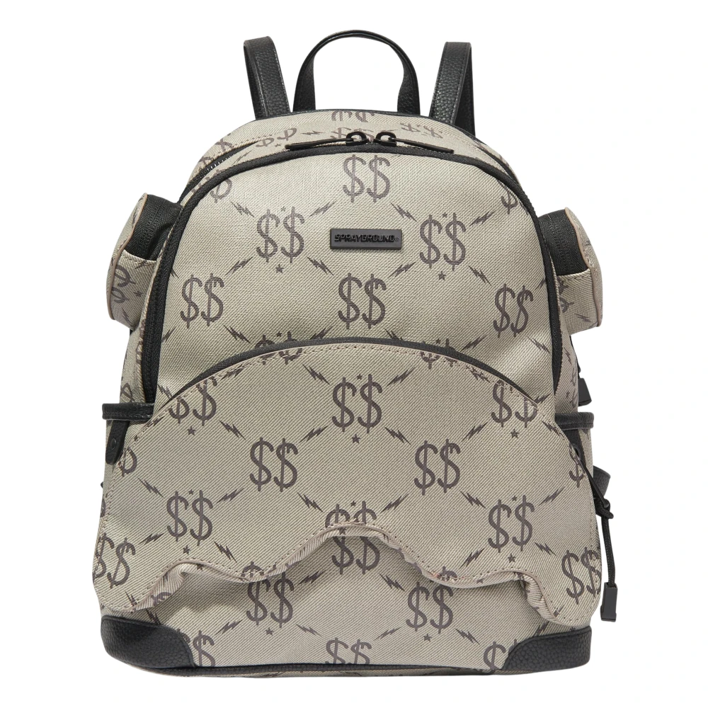Sprayground Unisex Grey Double Money Savage Backpack In