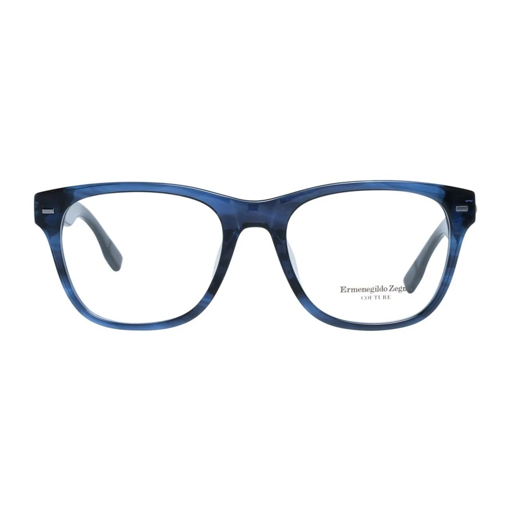 Ermenegildo Zegna Blauwe Rechthoekige Kunststof Optische Monturen Multicolor Heren