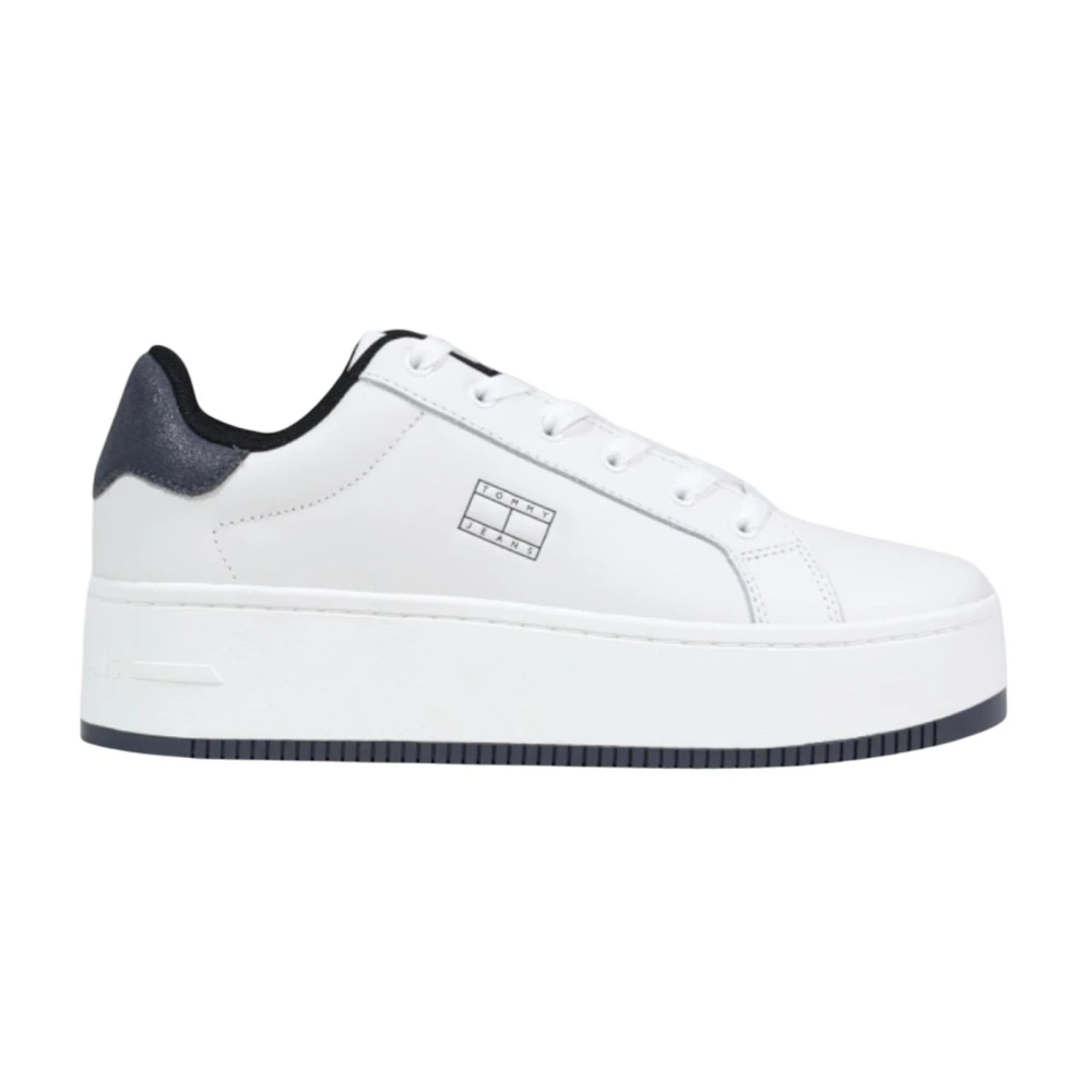 Tommy Jeans Women's White Sneakers, 4 Uk, Tjw Flatform Ess Mu