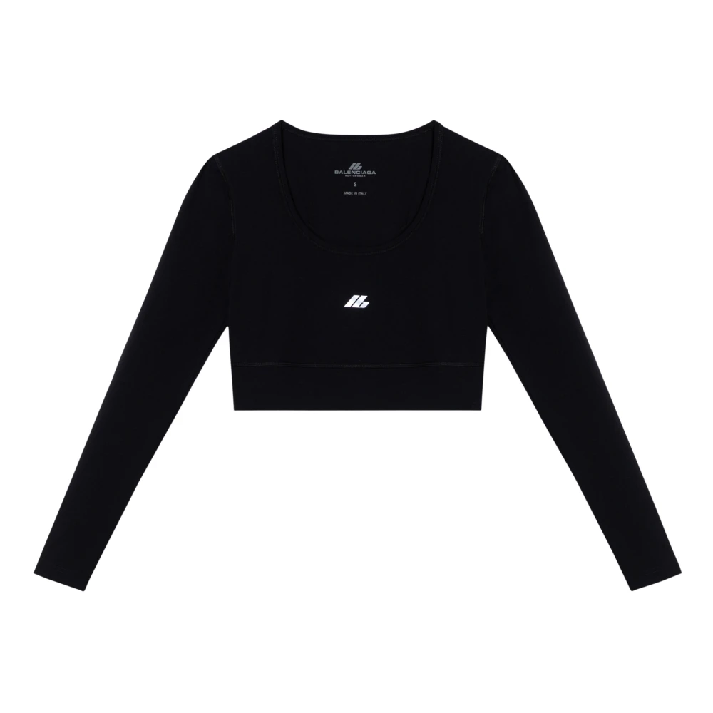 Balenciaga Stijlvolle hoge hals top Black Dames