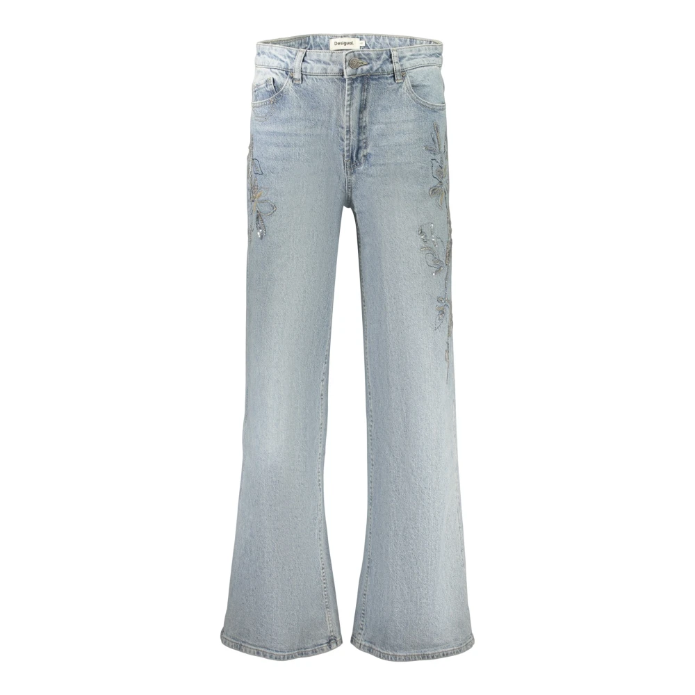 Desigual Fairy Jeans - Female - Straight Fit Jeans - Blue - M - Jeans