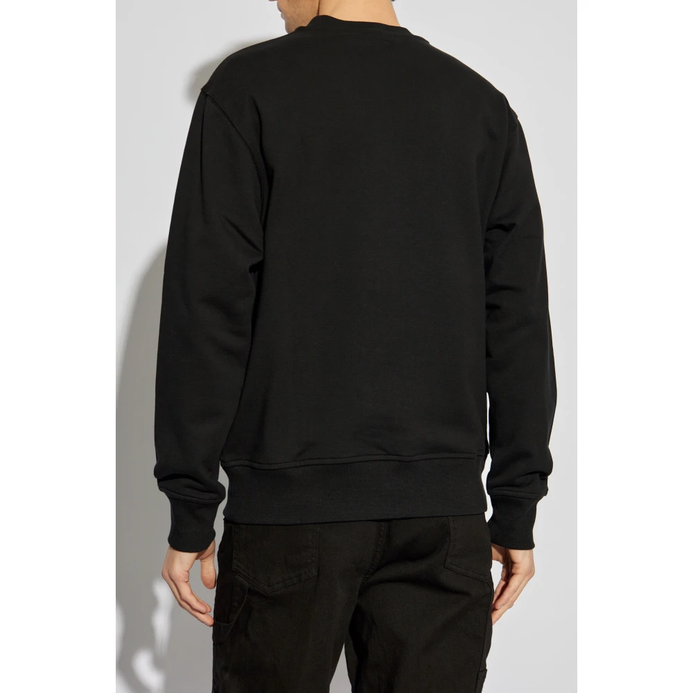 Versace Jeans Couture Sweatshirt met bedrukt logo Black Heren