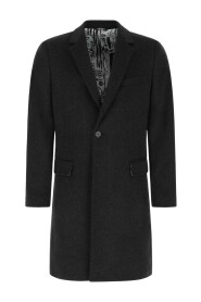 Cappotto di miscela in lana ardesia