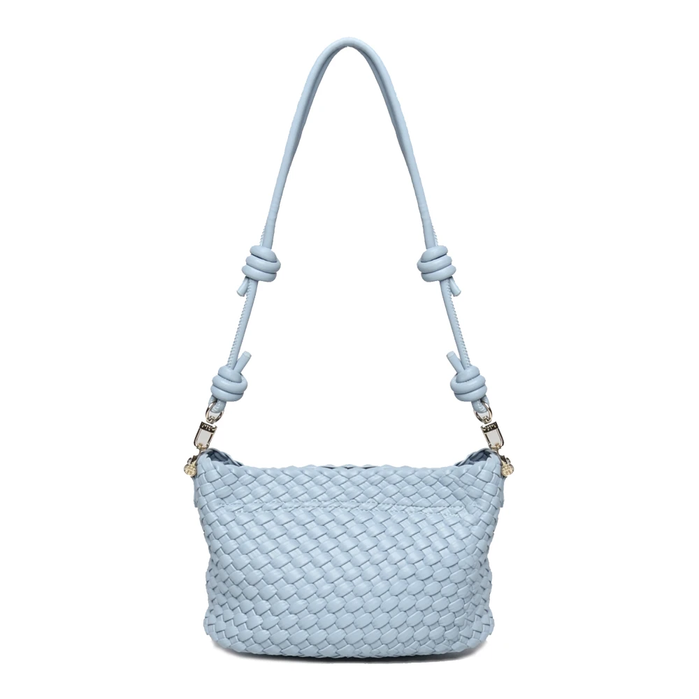 V73 Blauwe Synthetische Schoudertas met Hanger Blue Dames