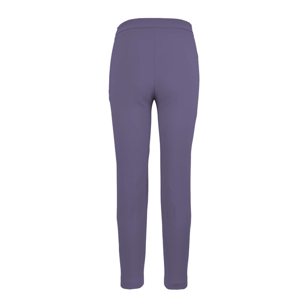 Elisabetta Franchi Gouden Metalen Rits Haak Damesbroek Purple Dames