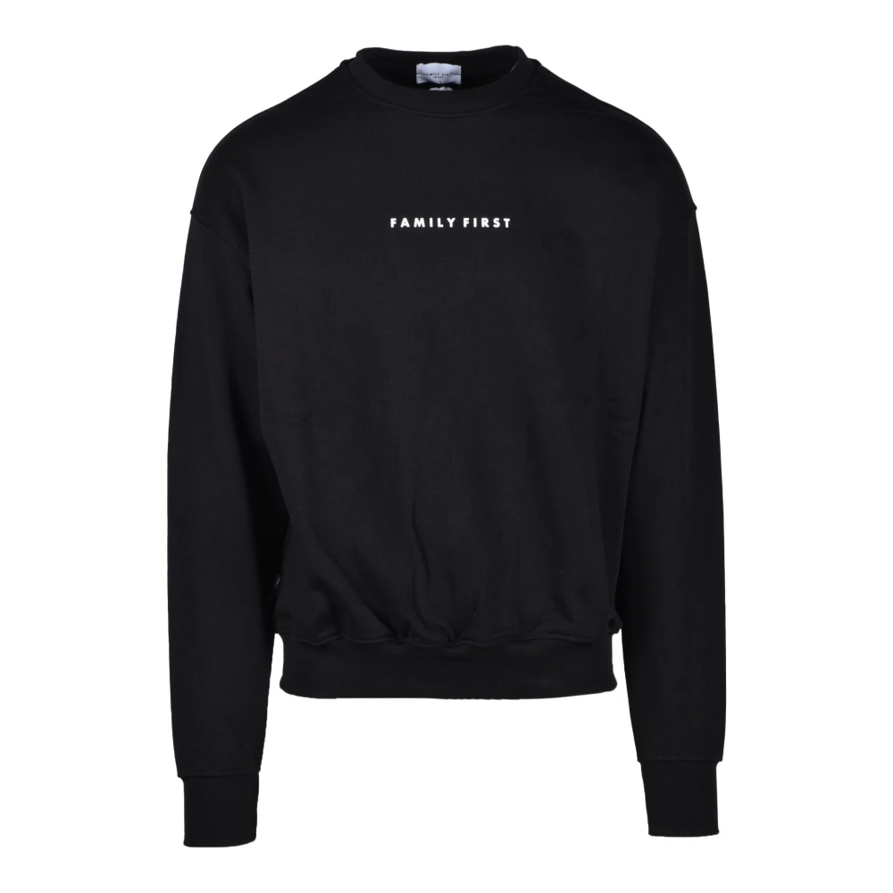 Family First Katoenen Stijlvolle Sweater Black Heren