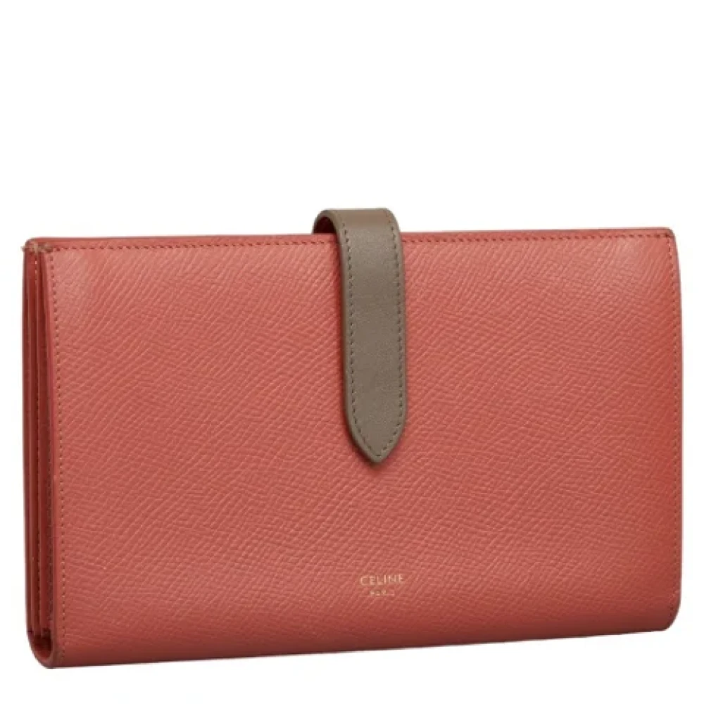 Celine Vintage Pre-owned Leather wallets Pink Dames