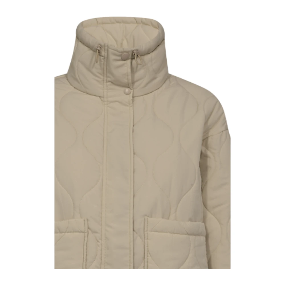 Freequent Gewatteerd jasje met elegant patroon Beige Dames