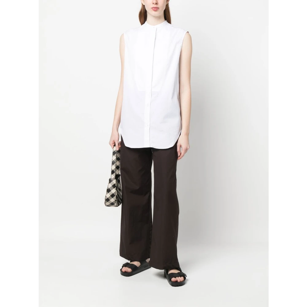 Aspesi Bruine Wijde Pijp Katoenen Broek Brown Dames
