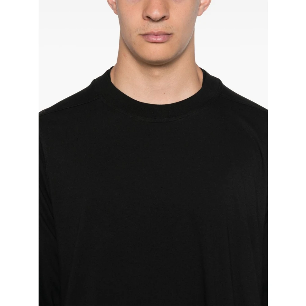 Rick Owens Dubbele Laag Katoenen T-shirt Zwart Black Heren