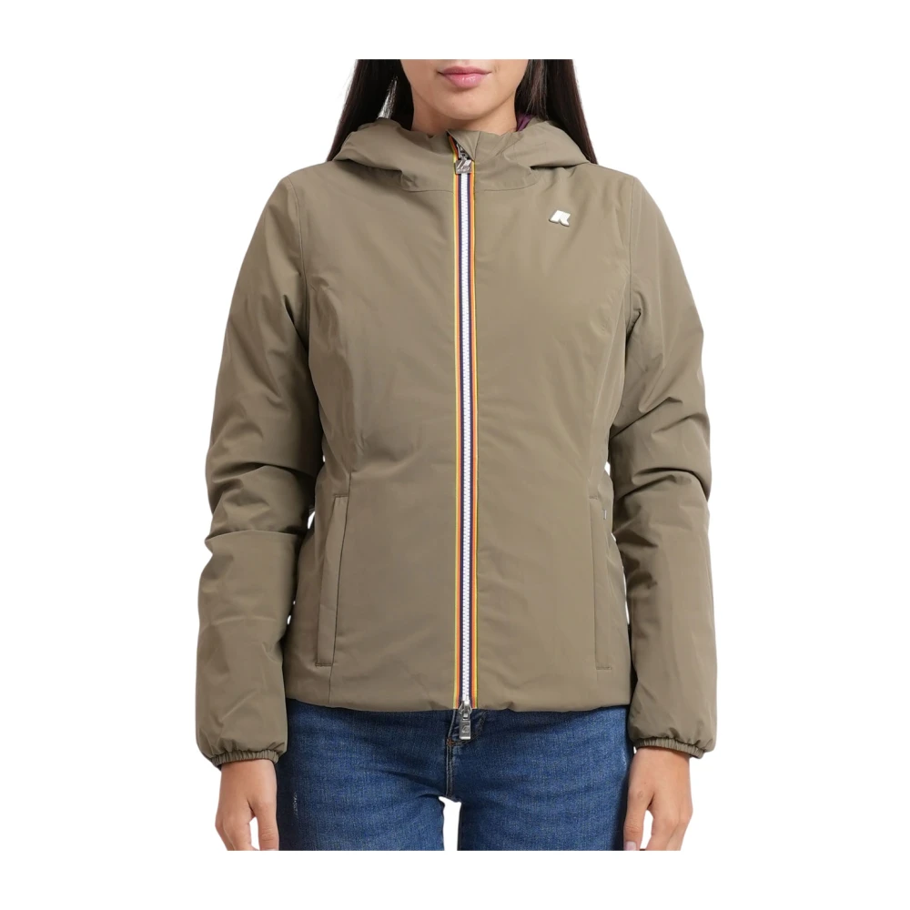K-Way Donna Verde Giacche, S, New,