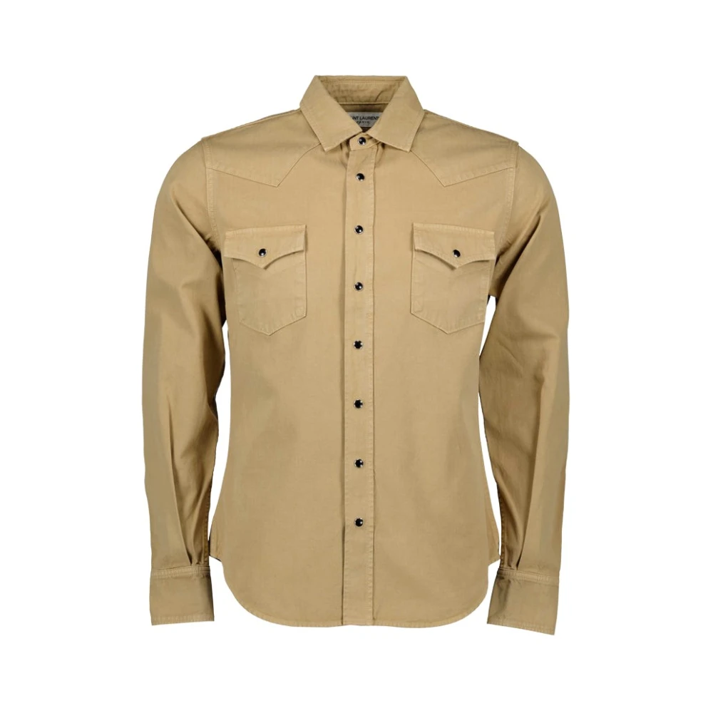 Saint Laurent Western Overhemd Beige Heren