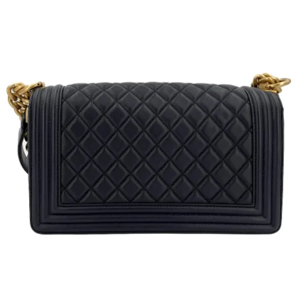 Chanel Vintage Pre-owned Leather shoulder-bags Blue Dames