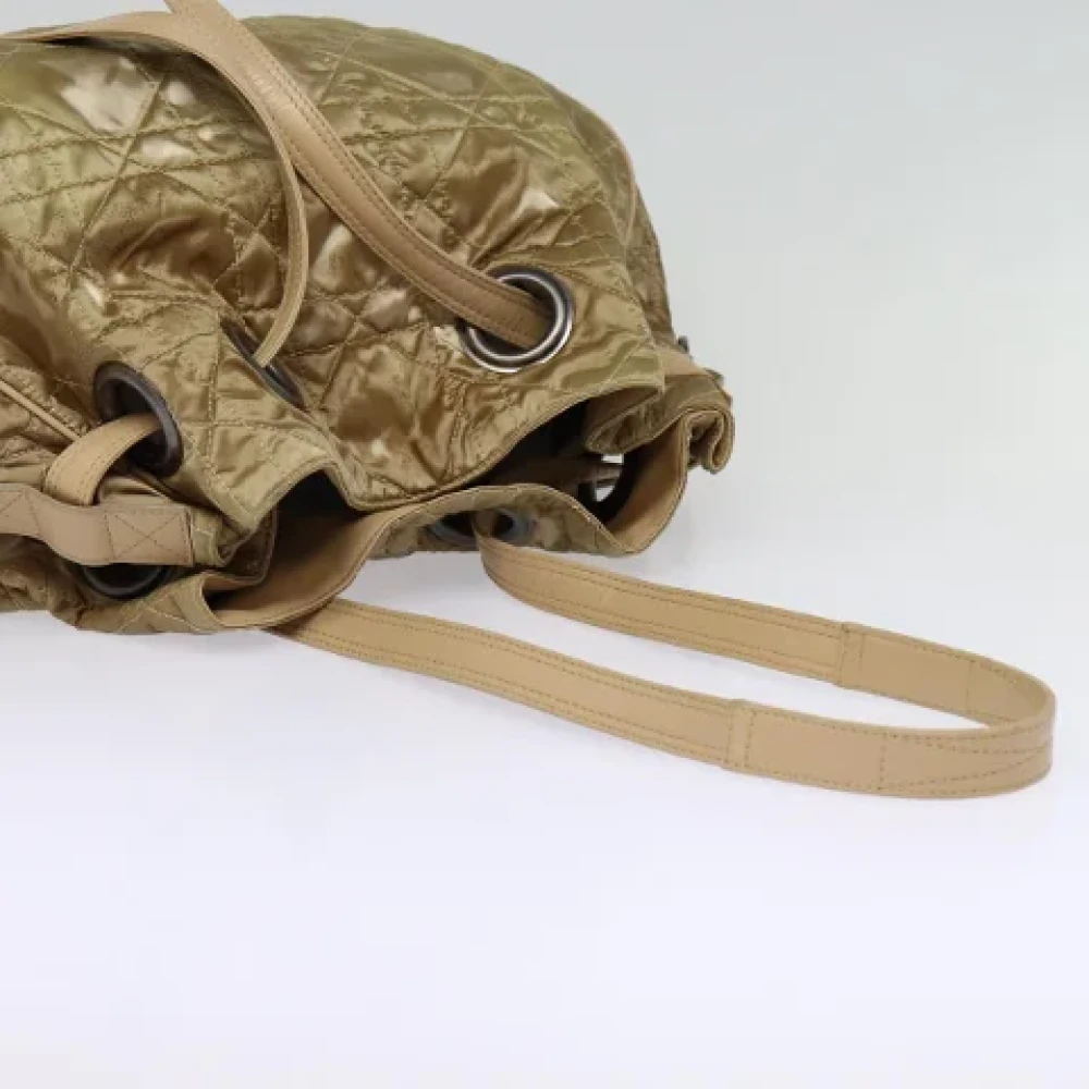 Dior Vintage Pre-owned Nylon dior-bags Beige Dames
