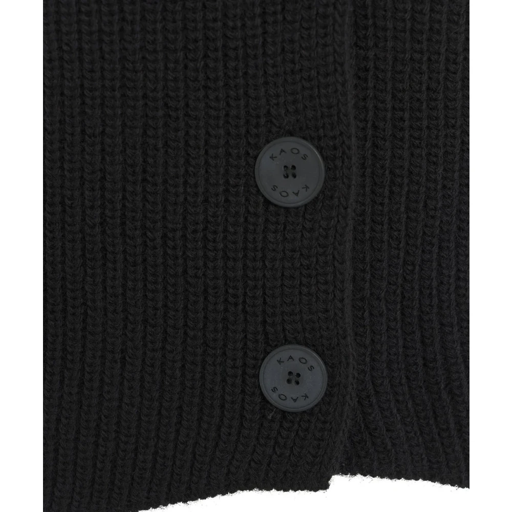 Kaos Gebreid Gilet Art. Qi1Fp009 Black Dames