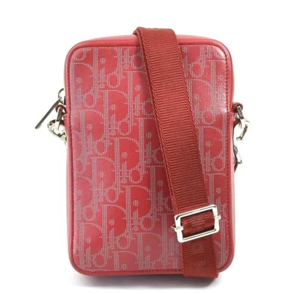 Dior Vintage Pre-owned Leather dior-bags Red Dames