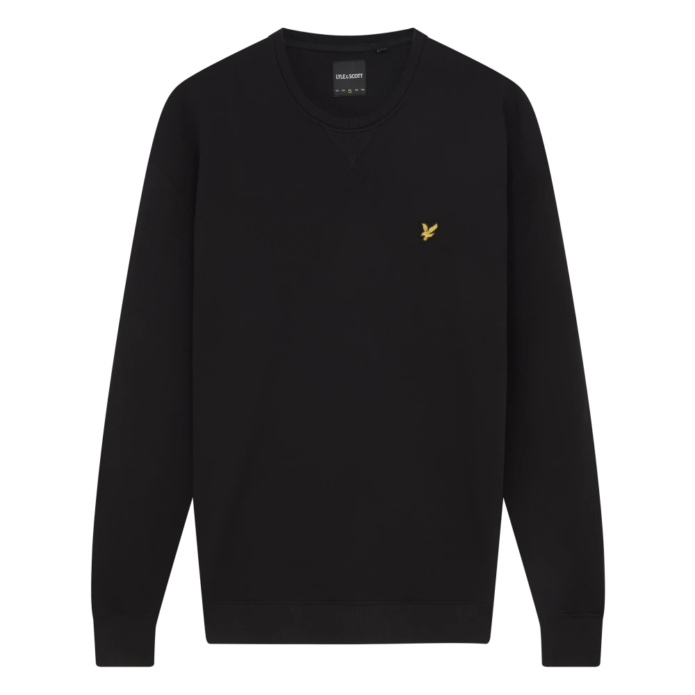 Lyle & Scott Men's Black Sweatshirts, L, Crew Neck Sweatshirt