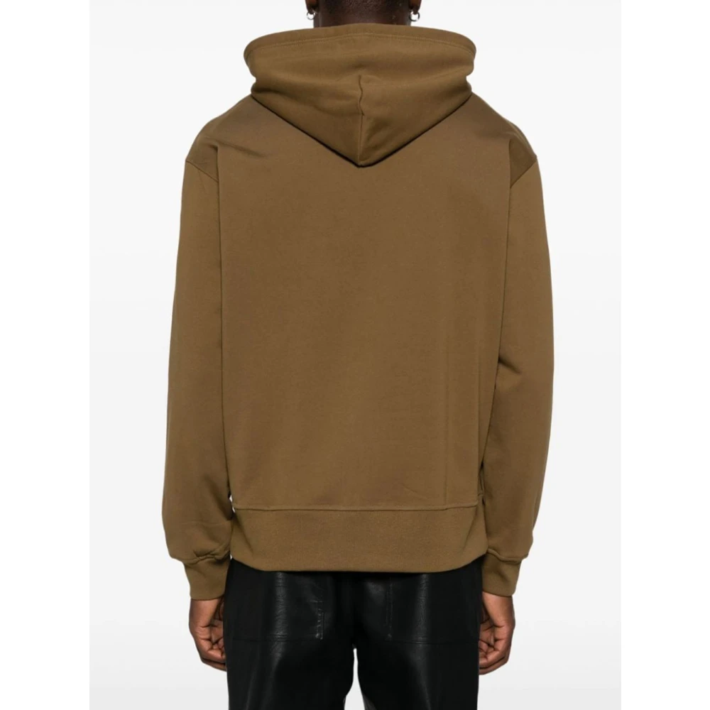 Diesel Bruine hoodie met zilveren logo Brown Heren