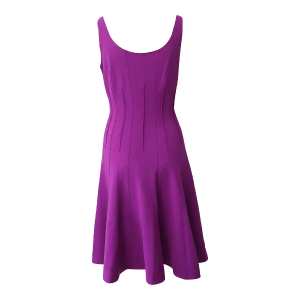 Oscar De La Renta Pre-owned Wool dresses Purple Dames