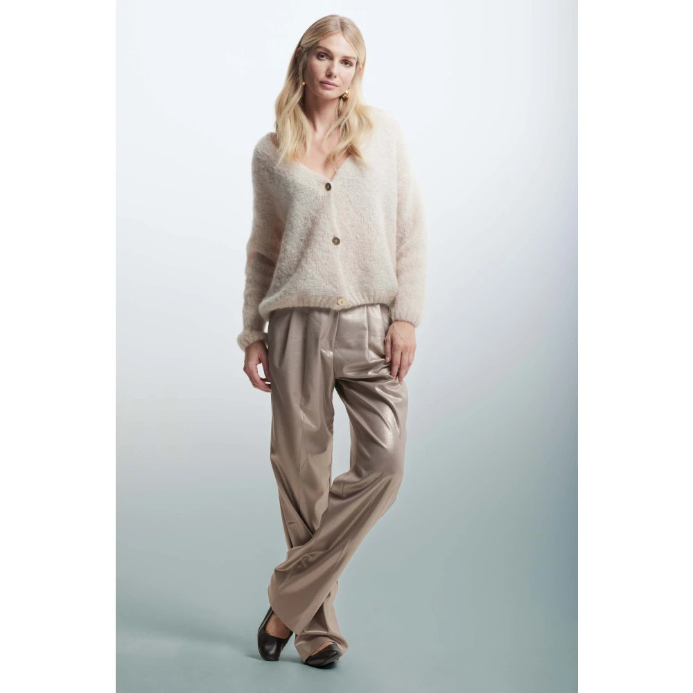 Kocca Diamantpatroon Damesvest Beige Dames