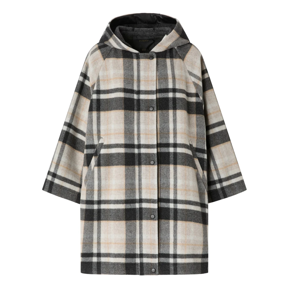 Pinko Donna - Mantella In Misto Lana A Quadri - S - Immagine 2