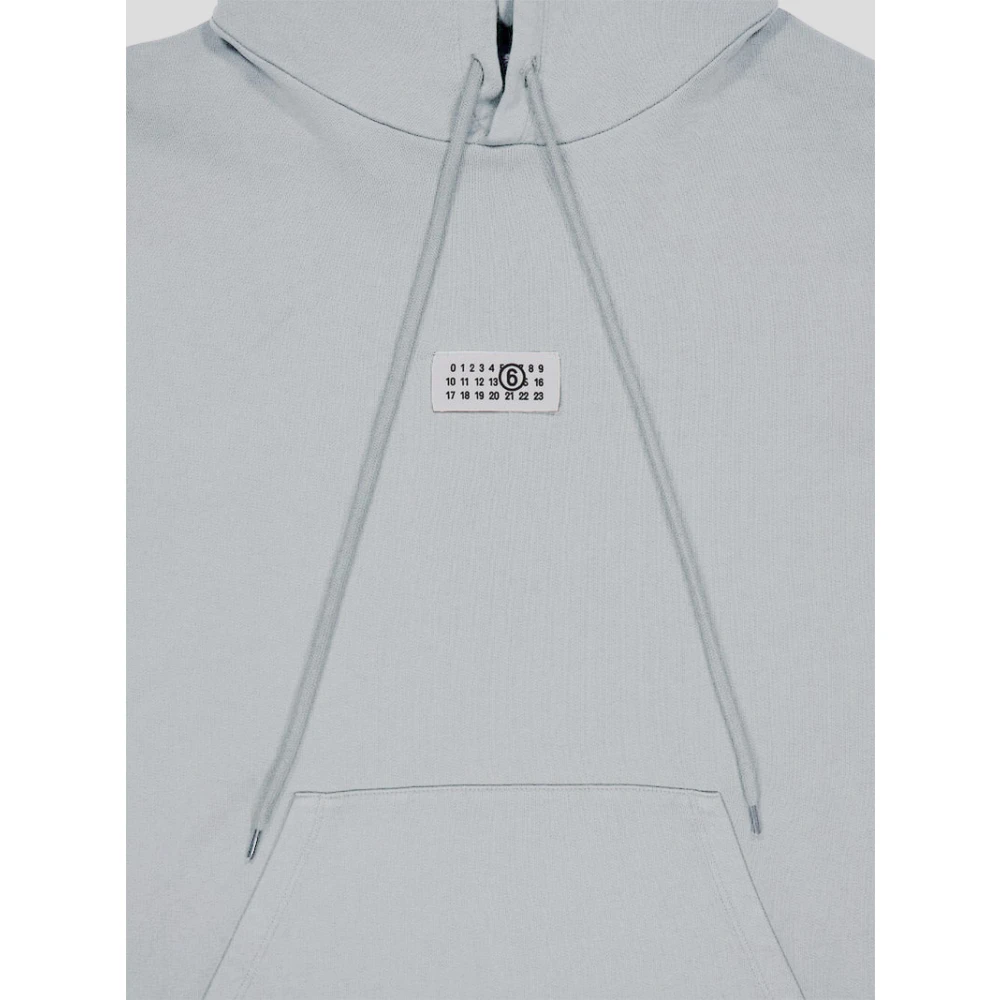 MM6 Maison Margiela Katoenen Logo Hoodie Green Heren