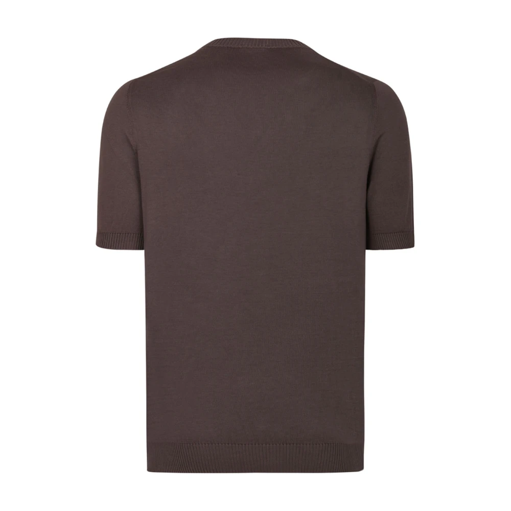 Malo Bruin Crew Neck T-Shirt Brown Heren