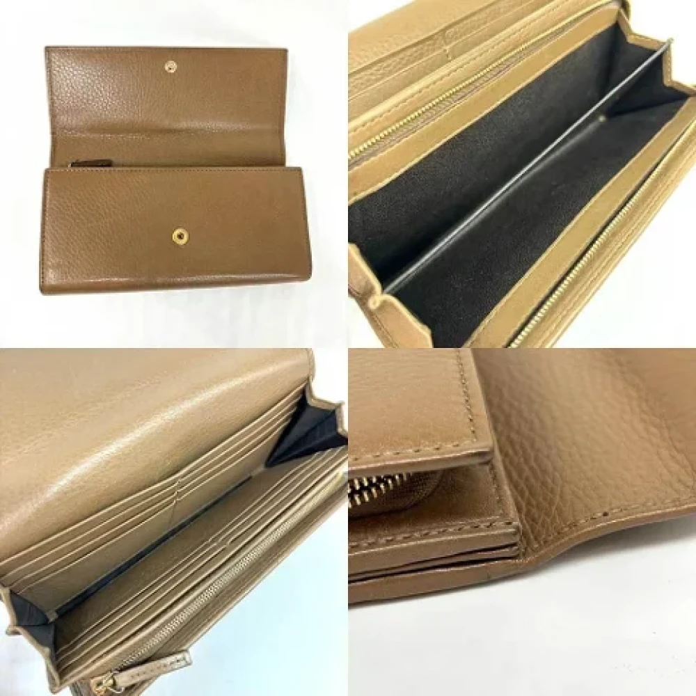Gucci Vintage Pre-owned Leather wallets Brown Dames