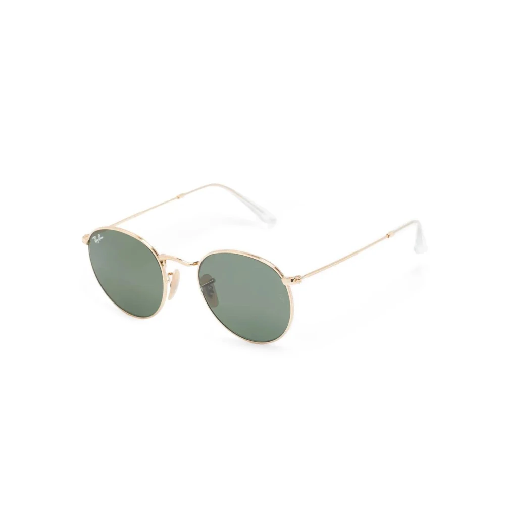 Ray-Ban Man Sunglass Round Flat Lenses - Frame color: Arista Gold, Lens color: G-15 Green - Image 4