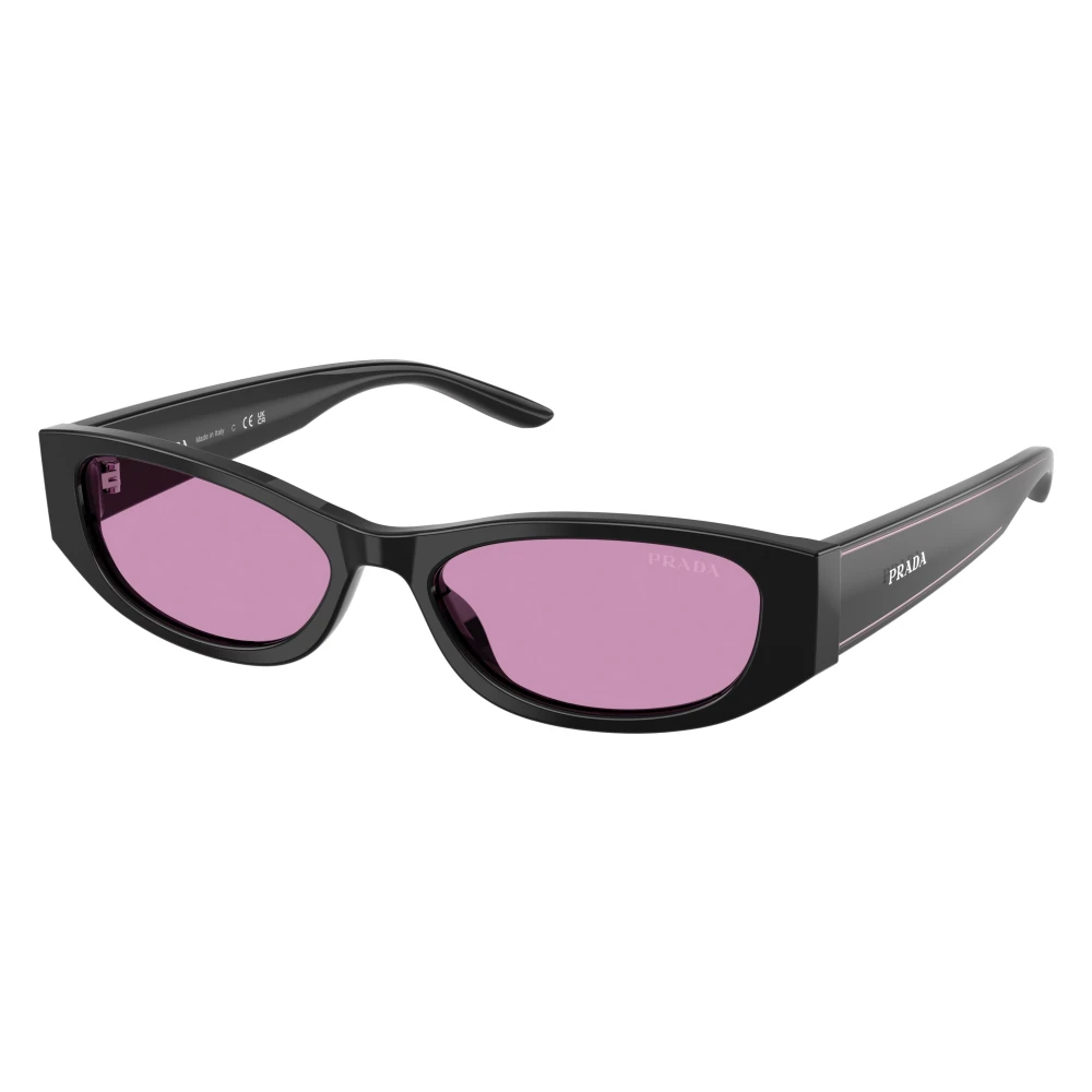Prada Violet Woman Pr D22s 16K30g Sunglasses Acetate Black Squared Normal - Image 2