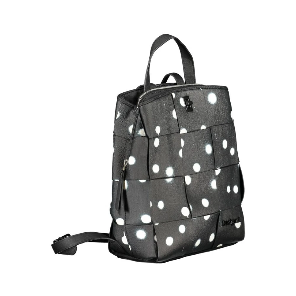 Desigual Zwarte rugzak met polka dot Black Dames