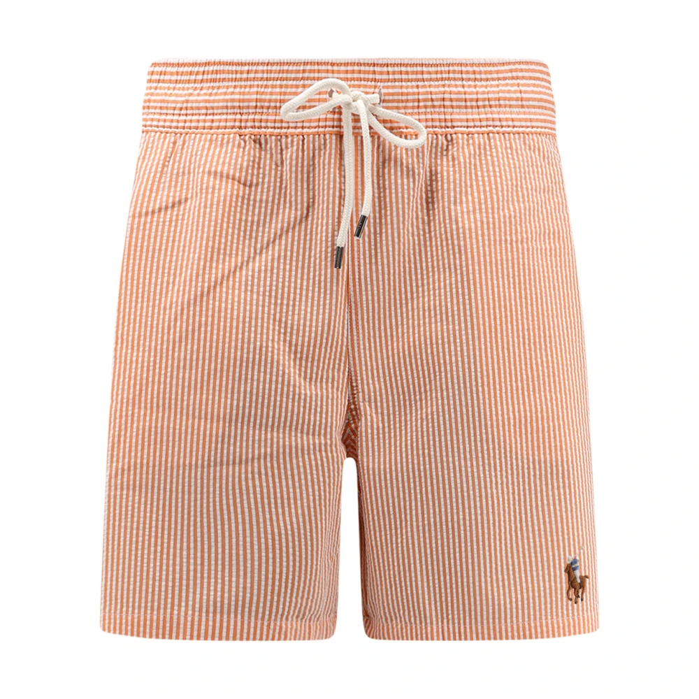 Polo Ralph Lauren Men's Orange 5.75-Inch Traveler Classic Swim Trunk