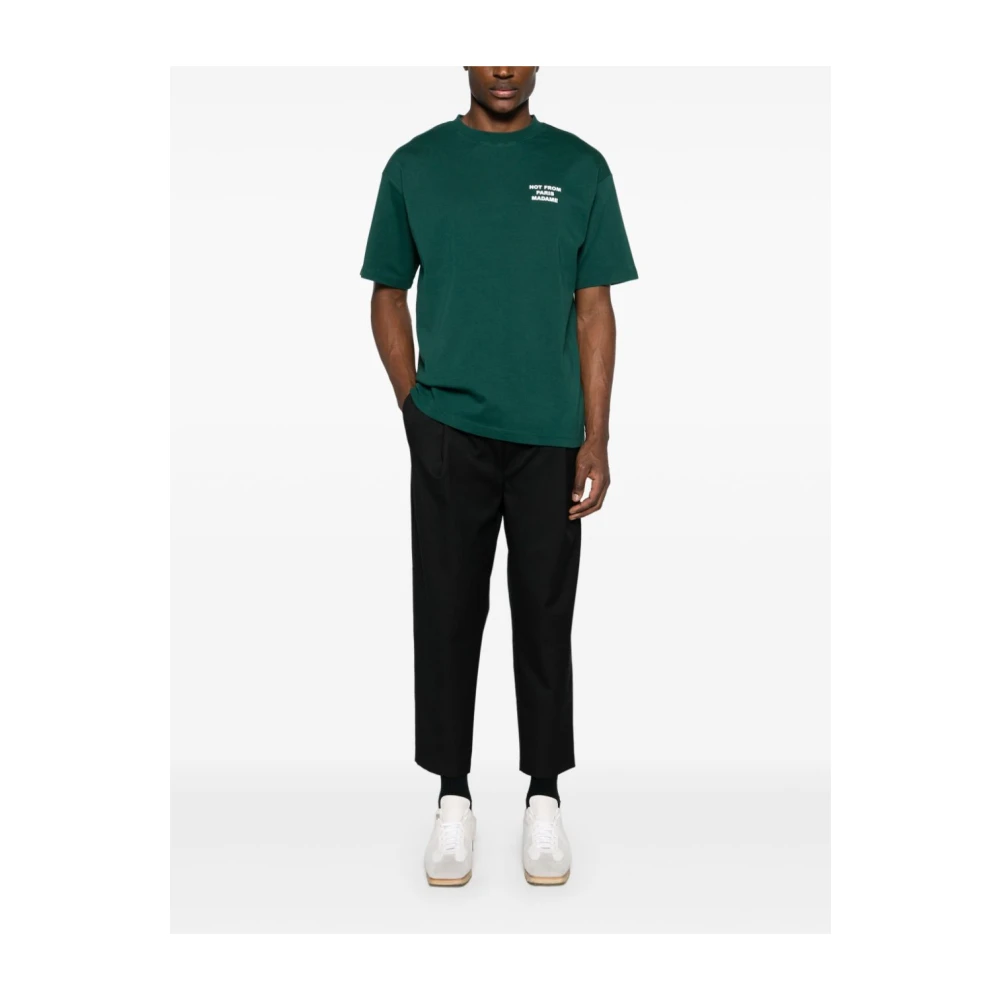 Drole de Monsieur Moderne Cropped Wollen Broek Black Heren