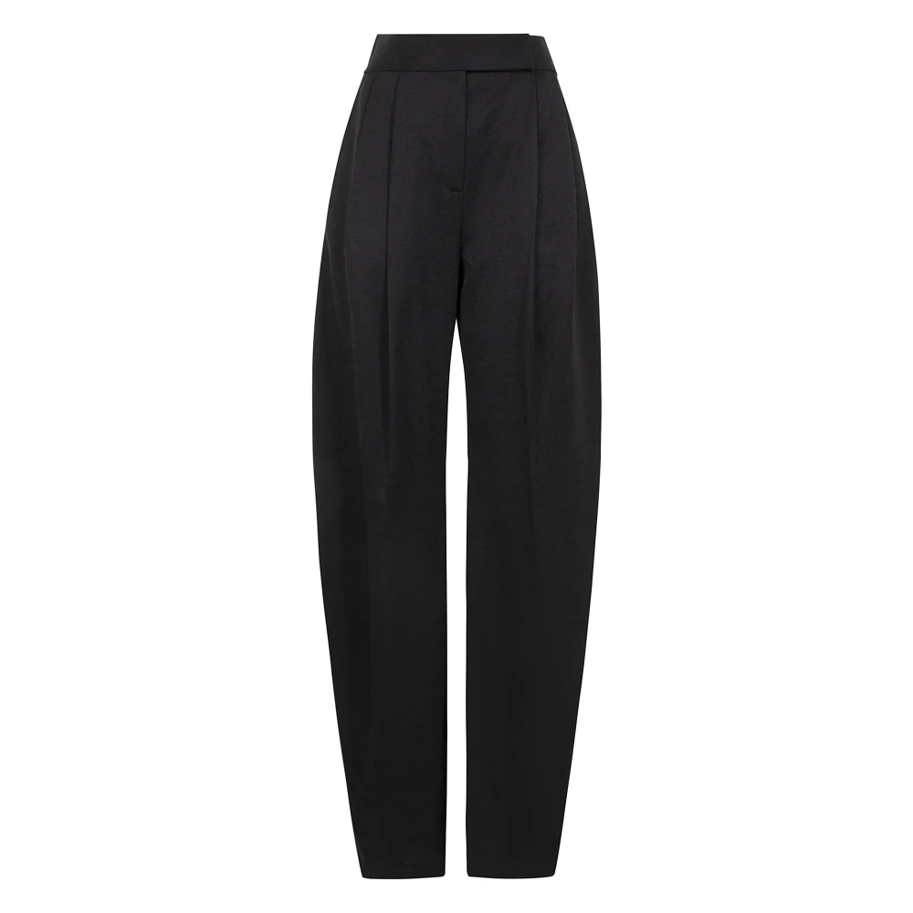 The Attico Lange Gabardine Broek Black Dames