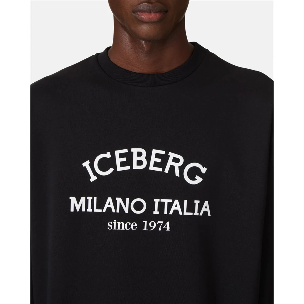 Iceberg Sweatshirt met logo Black Heren