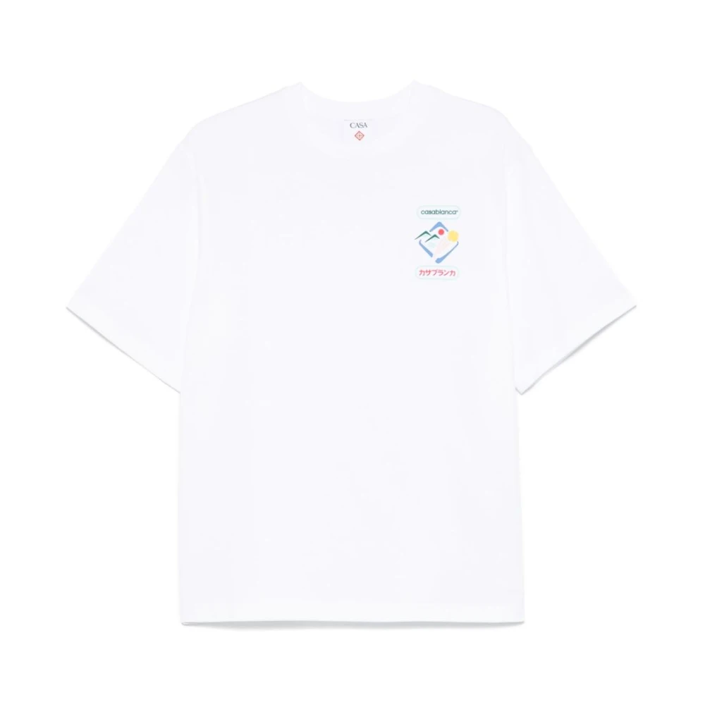 Casablanca Men's White T-Shirts, S, Montagne Sportif T-Shirt