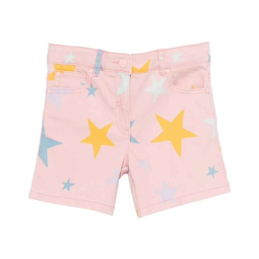 Stella Mccartney Multicolor Shorts, Unisex, 6 Y, Star-Print Shorts