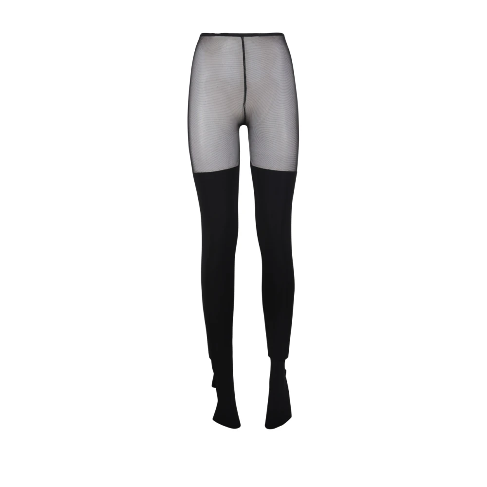 Norma Kamali Zwarte Mesh Dijhoge Legging Multicolor Dames