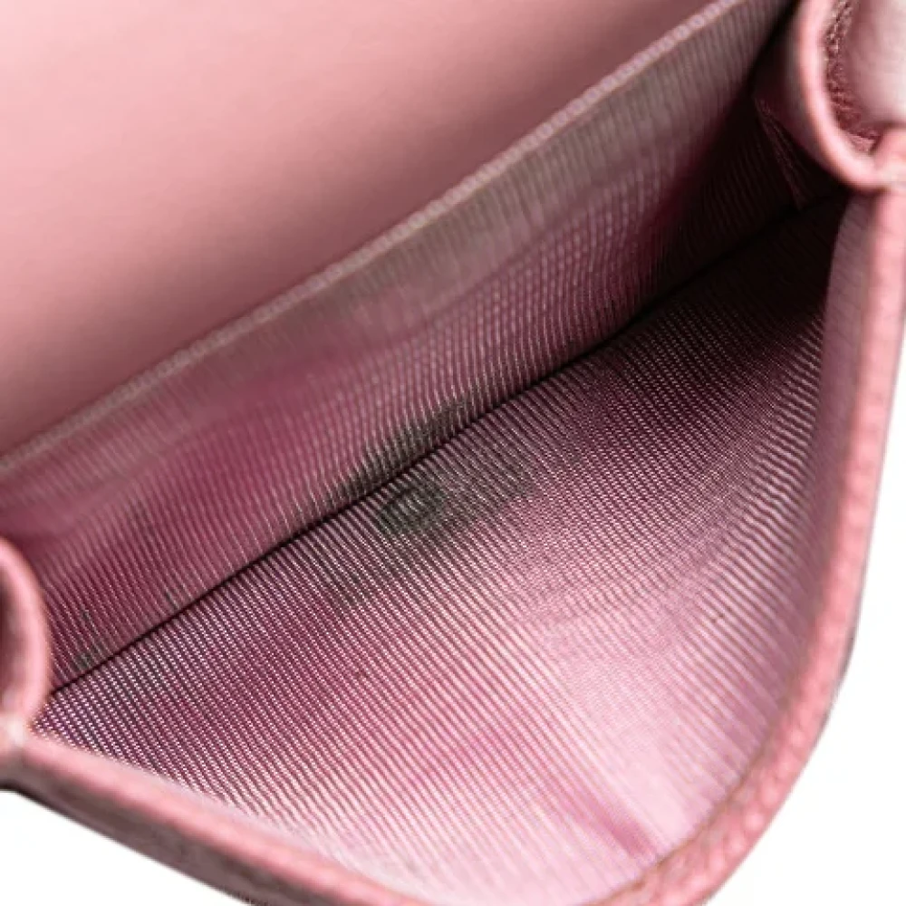 Dior Vintage Pre-owned Leather wallets Pink Dames
