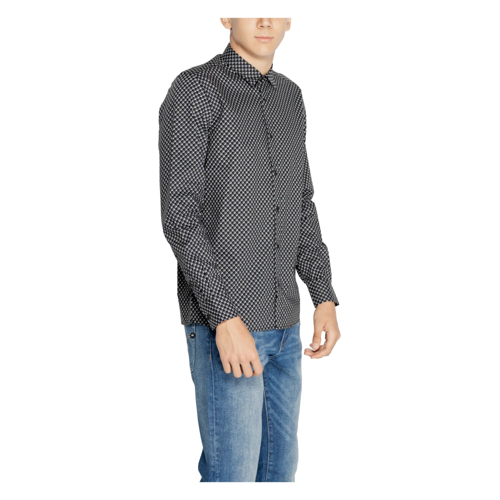 Antony Morato Heren Katoenen Overhemden Herfst Winter Collectie Gray Heren