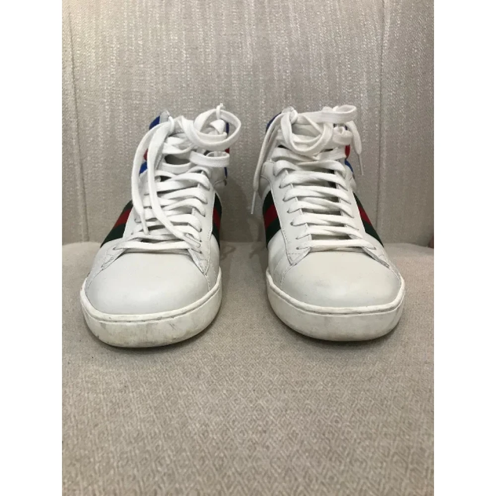 Gucci Vintage Pre-owned Leather sneakers White Heren