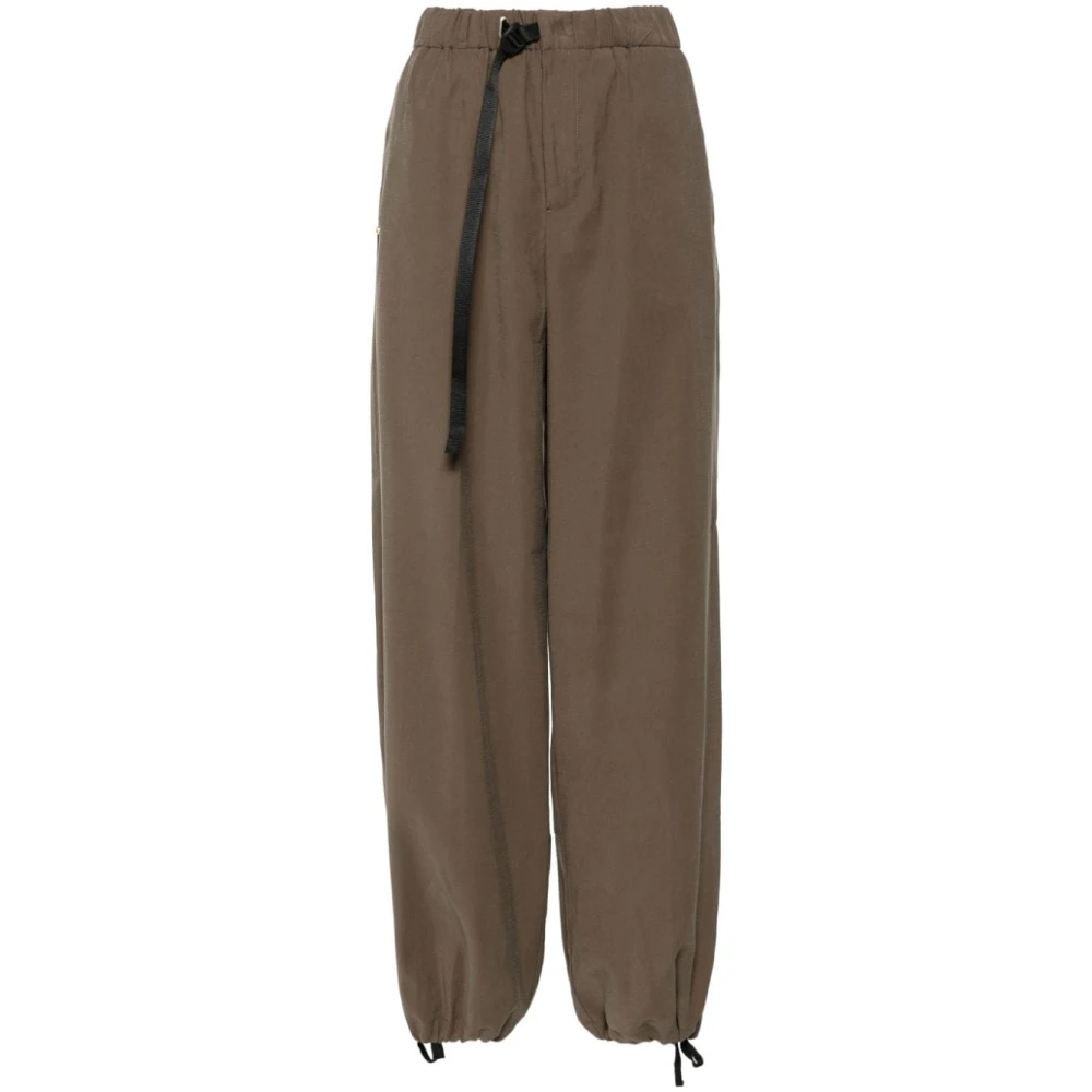 White Sand Hoge Taille Wijde Pijp Broek Brown Dames