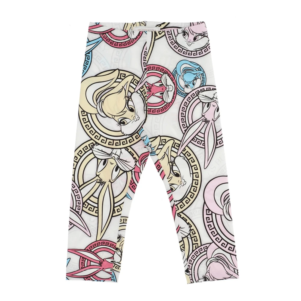 Monnalisa Girls Multicolor Jersey Cotton Printed Leggings - Trousers - 2 Y - Kids